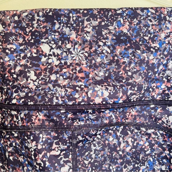 Athleta Rainier Printed Mesh Tight in Sandstone Navy Multi - Picture 8 of 10